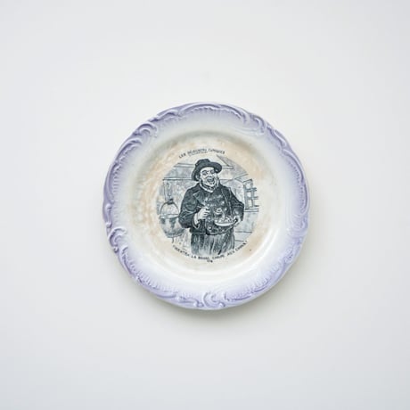 GIEN(ジアン) ・アンティーク フランス絵皿 パープル ①