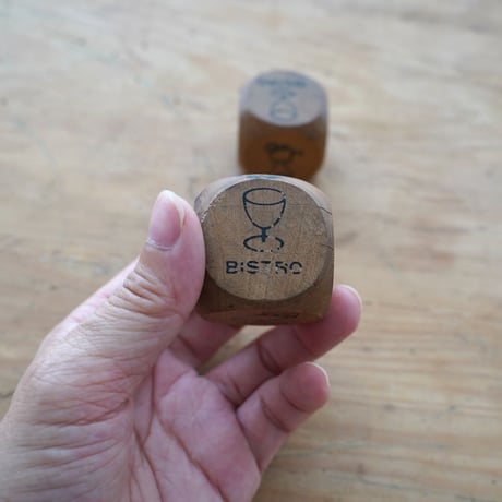 ビンテージ 木製サイコロ