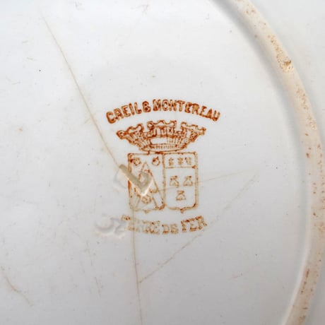 Creil et Montereau 白いディナープレート ①