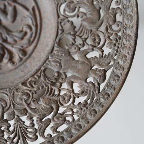 フランス・金属製・天使のついたコンポート