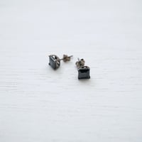 オニキスとシルバーのピアス