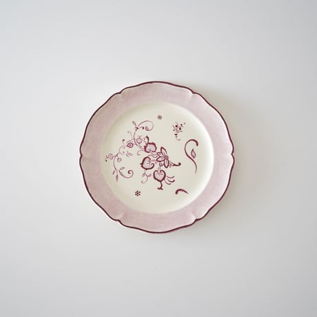 Villeroy & Boch・ピンク紫ケーキ皿⑦