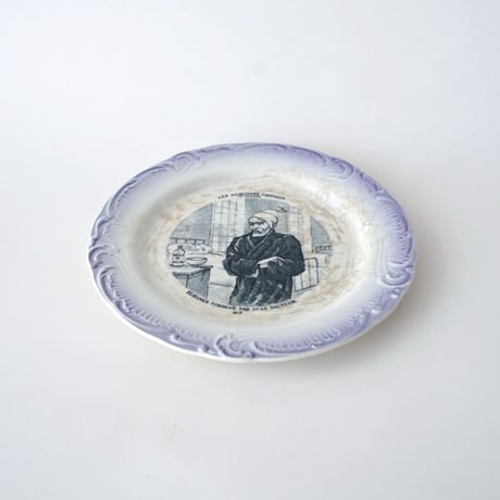 GIEN(ジアン) ・アンティーク フランス絵皿 パープル ③