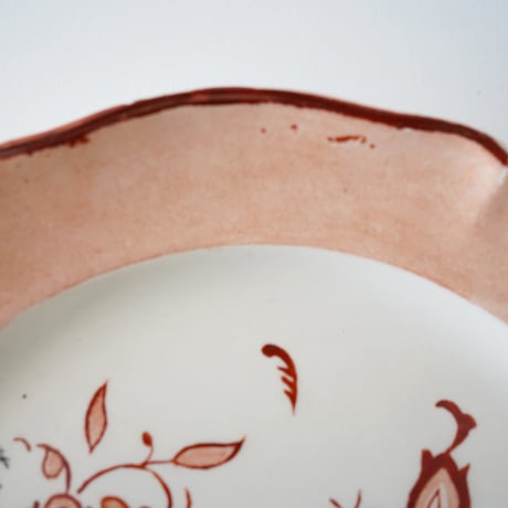 Villeroy & Boch・薄い赤色ケーキ皿③