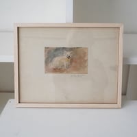 白い犬の水彩画