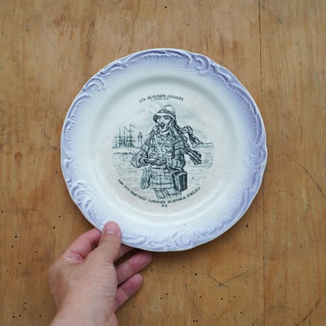 GIEN(ジアン) ・アンティーク フランス絵皿 パープル ②