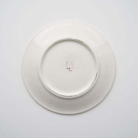 チュニジア・青い絵付けのリム皿 ⑤