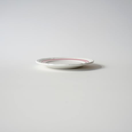 赤いラインのケーキ皿 / 2