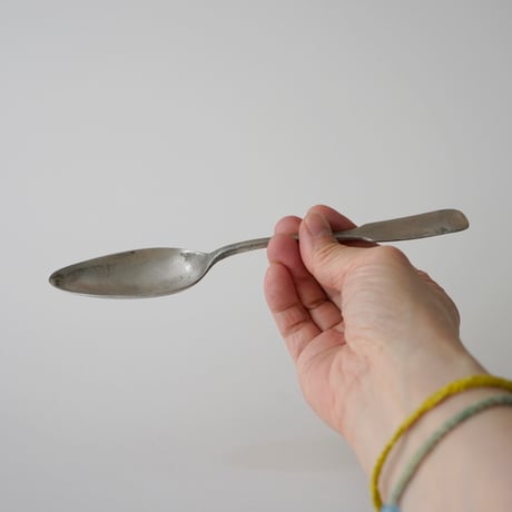 18世紀の錫でできたスプーン ①/四角