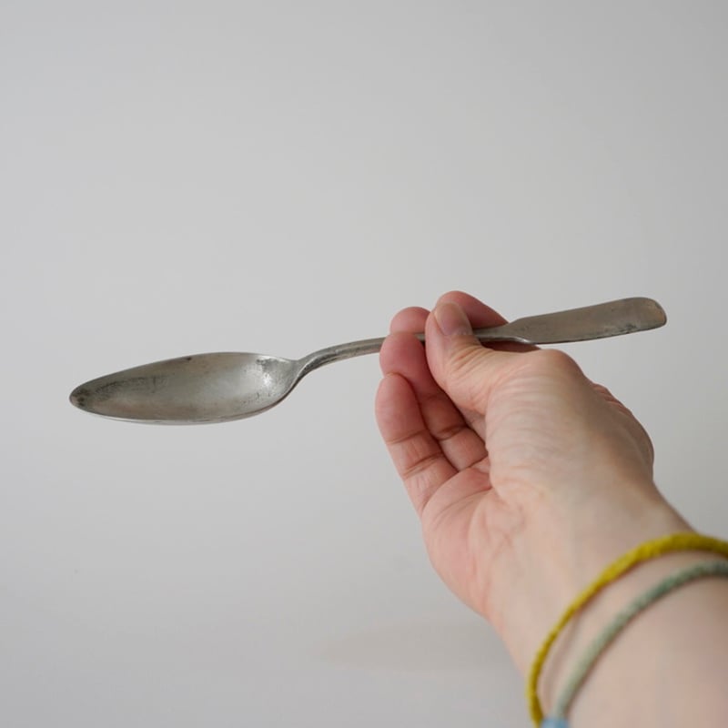 18世紀フランススプーン 18世紀の錫でできたスプーン ①/四角 | kiva（キバ）