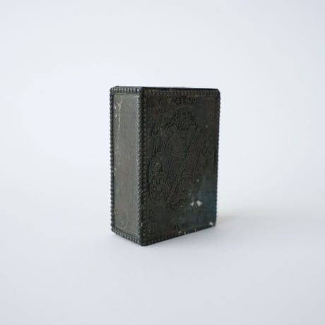 金属製マッチ箱カバー （トランプ柄キング）