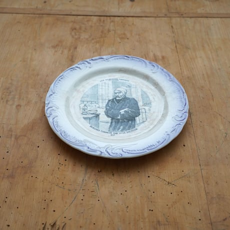 GIEN(ジアン) ・アンティーク フランス絵皿 パープル ③