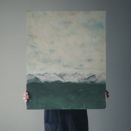 油絵の山の絵