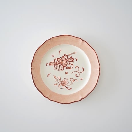 Villeroy & Boch・薄い赤色ケーキ皿③