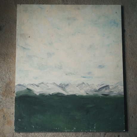 油絵の山の絵