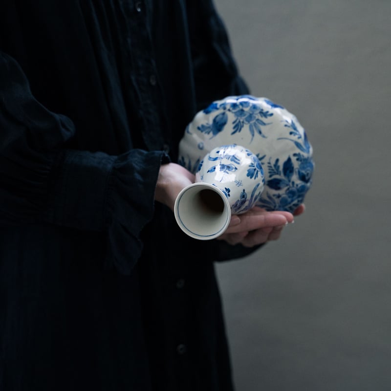 オランダ デルフト 花瓶 オランダ ロイヤルデルフト フラワーベース アンティーク 共箱