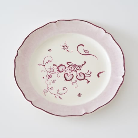 Villeroy & Boch・ピンク紫ケーキ皿⑦