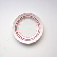 赤いラインのディナープレート / 3