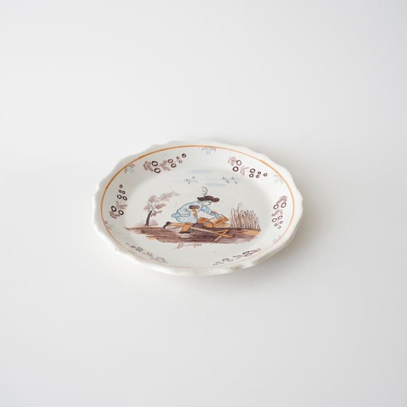 フランスのNidervillerファイアンス皿 フランスのNidervillerファイアンス皿 フランスのNidervillerファイア