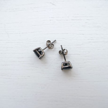 オニキスとシルバーのピアス