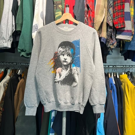LES MISERABLES 80S POSTER PRINT SWEAT GREY LARGE 68110