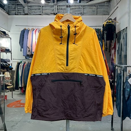 WEIRDO TOOL COMPANY PACKABLE HOODIE  YELLOW/BROWN MEDIUM 11728