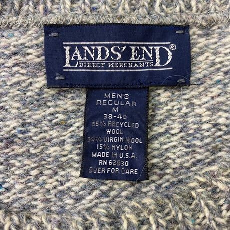 LAND'S END WOOL KNIT GREY MEDIUM 39440
