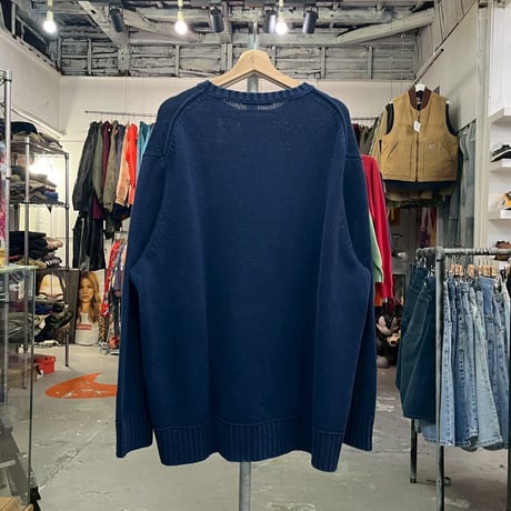 ACNE STUDIOS CREWNECK COTTON SWEATER NAVY XL/XXL FN-MN-KNIT000255 49222
