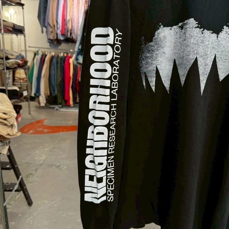 NEIGHBORHOOD ×INVISIBLE INK IVBIK C-TEE LS  BLACK LARGE 17561