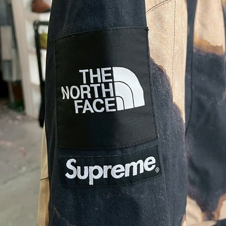 Supreme × THE NORTH FACE BLEACHED DENIM PRINT MOUNTAIN JACKET BLACK XL 65464