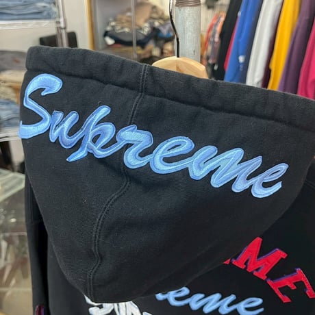 Supreme MULTI LOGO HOODED SWEATSHIRT BLACK XL 73961