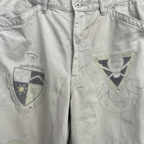 NEIGHBORHOOD 25SS MEMORIAL UTILITY PANTS GRAY LARGE 251AQNH-PTM03 26924