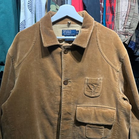 POLO RALPH LAUREN 90S CORDUROY HUNTING JACKET BEIGE LARGE 82540