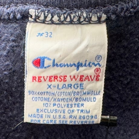 CHAMPION 90S RW SWEAT FRATERNTIY NAVY XL 83285