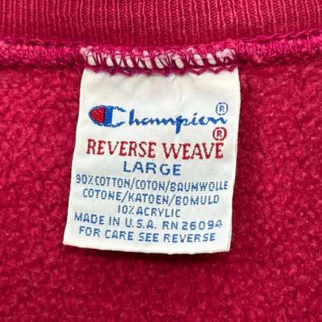 CHAMPION 90S NO EYE RW SWEAT RASPBERRY LARGE 04096
