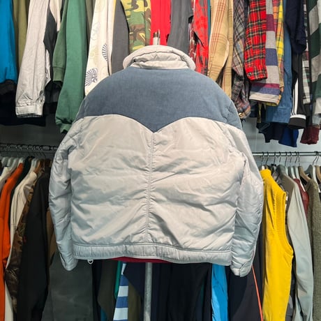 SKYR WESTERN YORK NYLON/CORDUROY DOWN JACKET BLUE XXL 74835