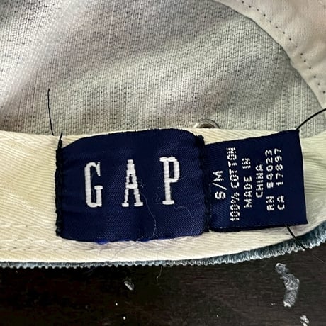 90S GAP CORDUROY CHECK JET CAP BLUE/BLACK CAP 17976