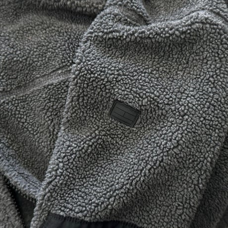 TOMMY HILFIGER 90S FLECCE HOODIE GREY/BLACK XL 98455