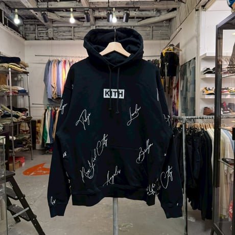 KITH CITY SCRIPT HOODIE BLACK LARGE 17578