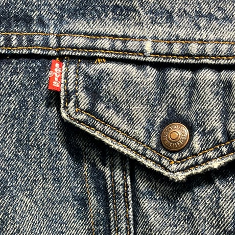LEVI'S 90S CHEMICAL DENIM BOA JACKET LARGE 82545