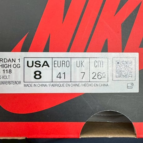 NIKE AIR JORDAN 1 RETRO HIGH OG VOLT 555088-118 26㎝ 74306