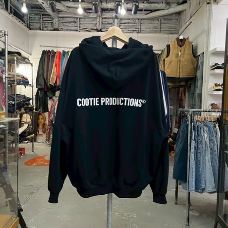 COOTIE DRY TECH OVERSIZED SWEAT ZIP UP HOODIE BLACK XL 87893