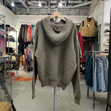ESSENTIALS KNIT HOODIE  HARVEST MEDIUM