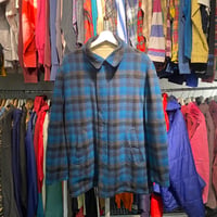 PENDLTON 50-60S REVERSIBLE WOOL/COTTON COAT BLUE/BEIGE fits LARGE 35968