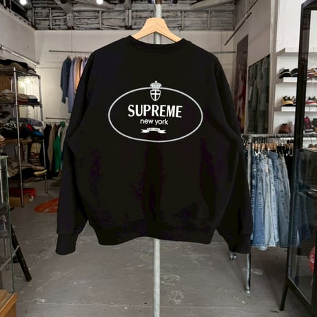 Supreme CREST CREWNECK SWEAT BLACK MEDIUM 57288