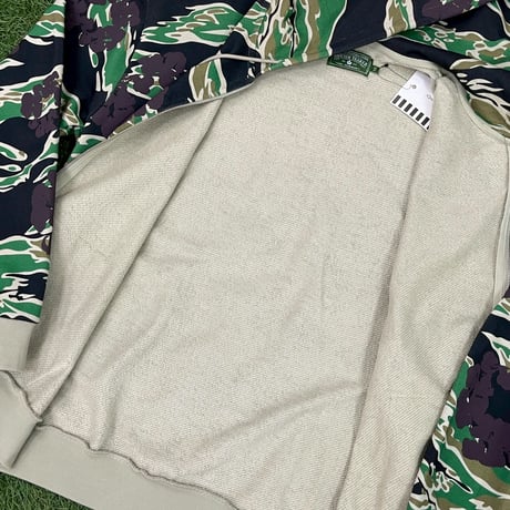 DENIM TEARS GREEN CAMO COTTON WREATH ZIP HOODIE XL 04798