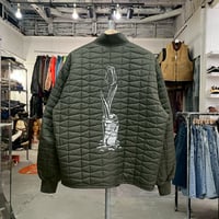WASTED YOUTH QUILT PUFF JACKET OLIVE MEDIUM 4727