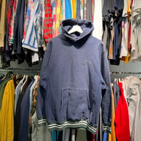 CHAMPION 90S RW RIB LINE HOODIE NAVY/GREEN XL 39523