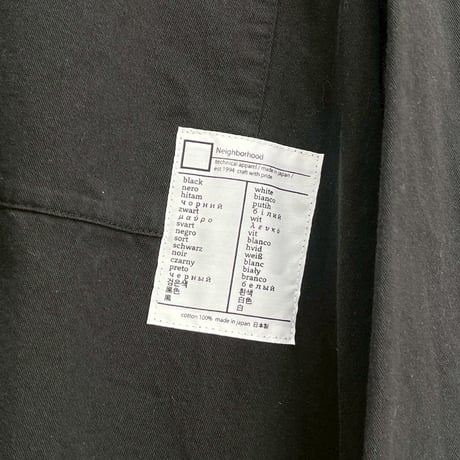 NEIGHBORHOOD BNW SHOP COAT BLACK XL 241SPNH-JKM02 64638