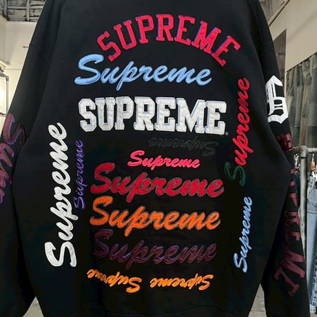 Supreme MULTI LOGO HOODED SWEATSHIRT BLACK XL 73961